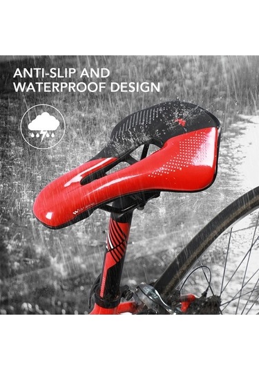 Novahub Yumuşak Altın Biking Bisiklet Sele Çelik Raylar Dağ Bisiklet Koltuk 25.3 X 15cm Altın