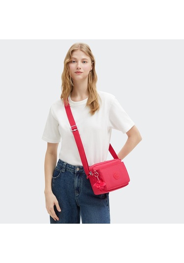 Kıplıng Abanu M Orta Boy Omuz Çantası Pembe Resort Pınk Pembe