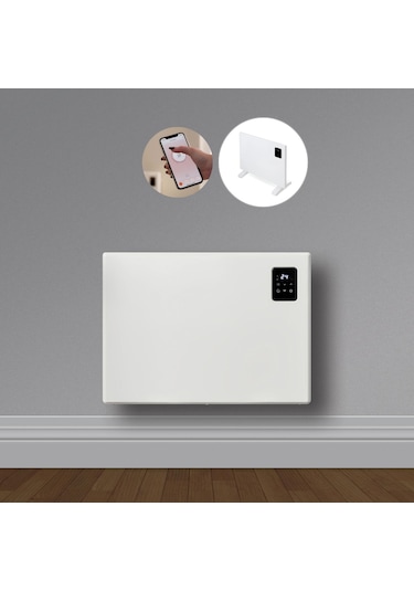 Elektrikli Wifi Konvektör Panel Isıtıcı 1000 W Beyaz