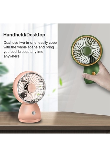 3 Hız Taşınabilir Hava Soğutma Fanları Usb Masaüstü Mini Fan Ayarlanabilir Kafa Hava Soğutucu Ofis Ev Seyahat Için, Pembe 7768 Renkli