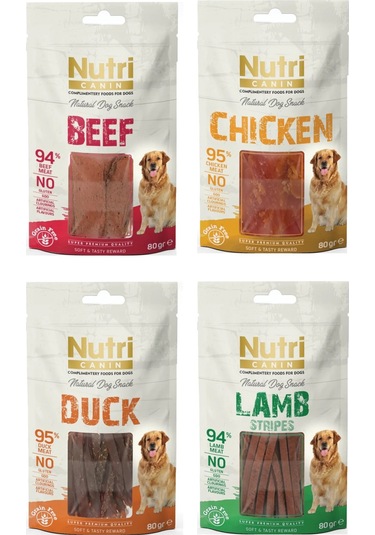 Nutri Canin 4 Çeşit Karma Fileto Köpek Ödülü 80 G X 4 Adet