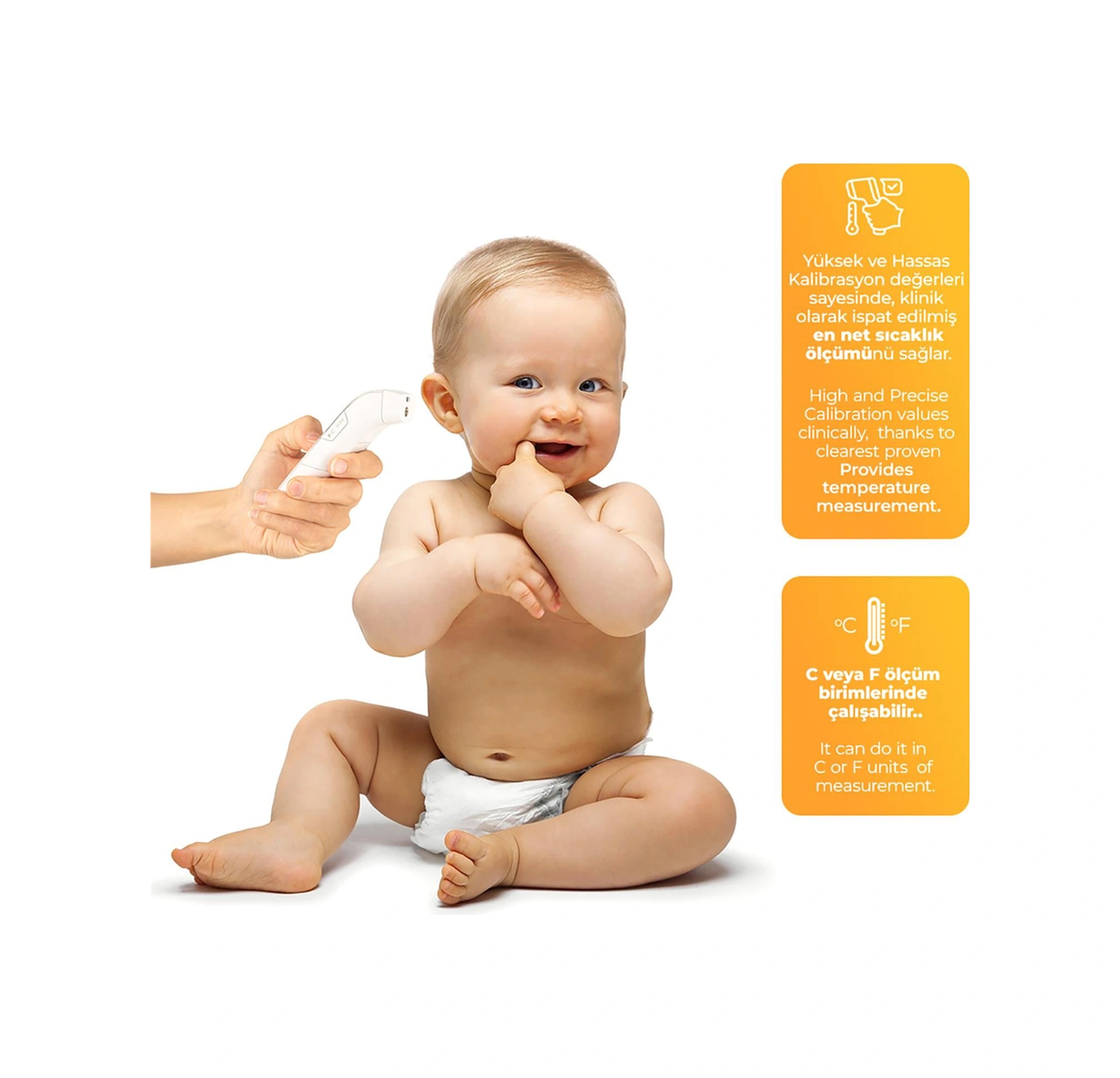 Kanz Dijital Temassız Alından Ateş Ölçer Th1110n