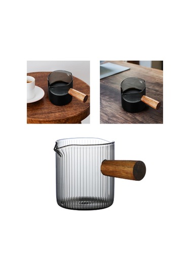 Homyl Çayevi Cafe Için Cam Ölçüm Kabı Isıya Dayanıklı Stil F 100ml