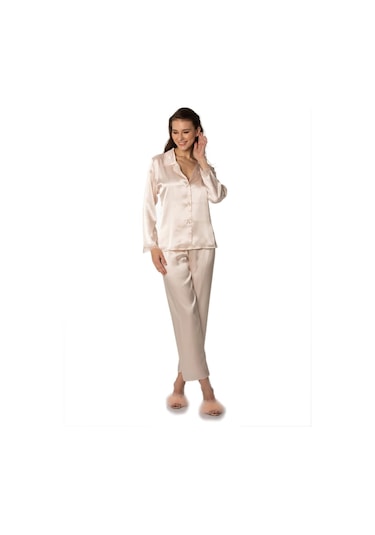 Pierre Cardin 6960 Kadın Saten Altılı Set - İnci Pudra