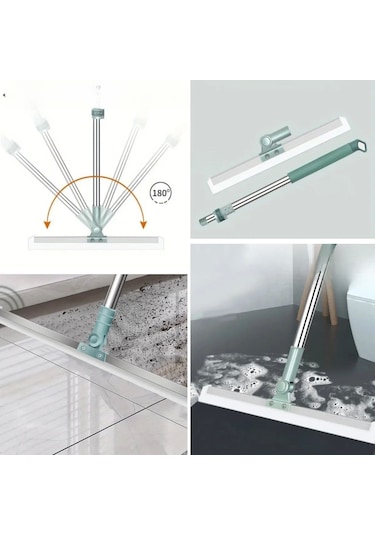 Teleskopik Oynar Başlıklı Cam,zemin Silme Aparatı Çekçek Çok Renkli