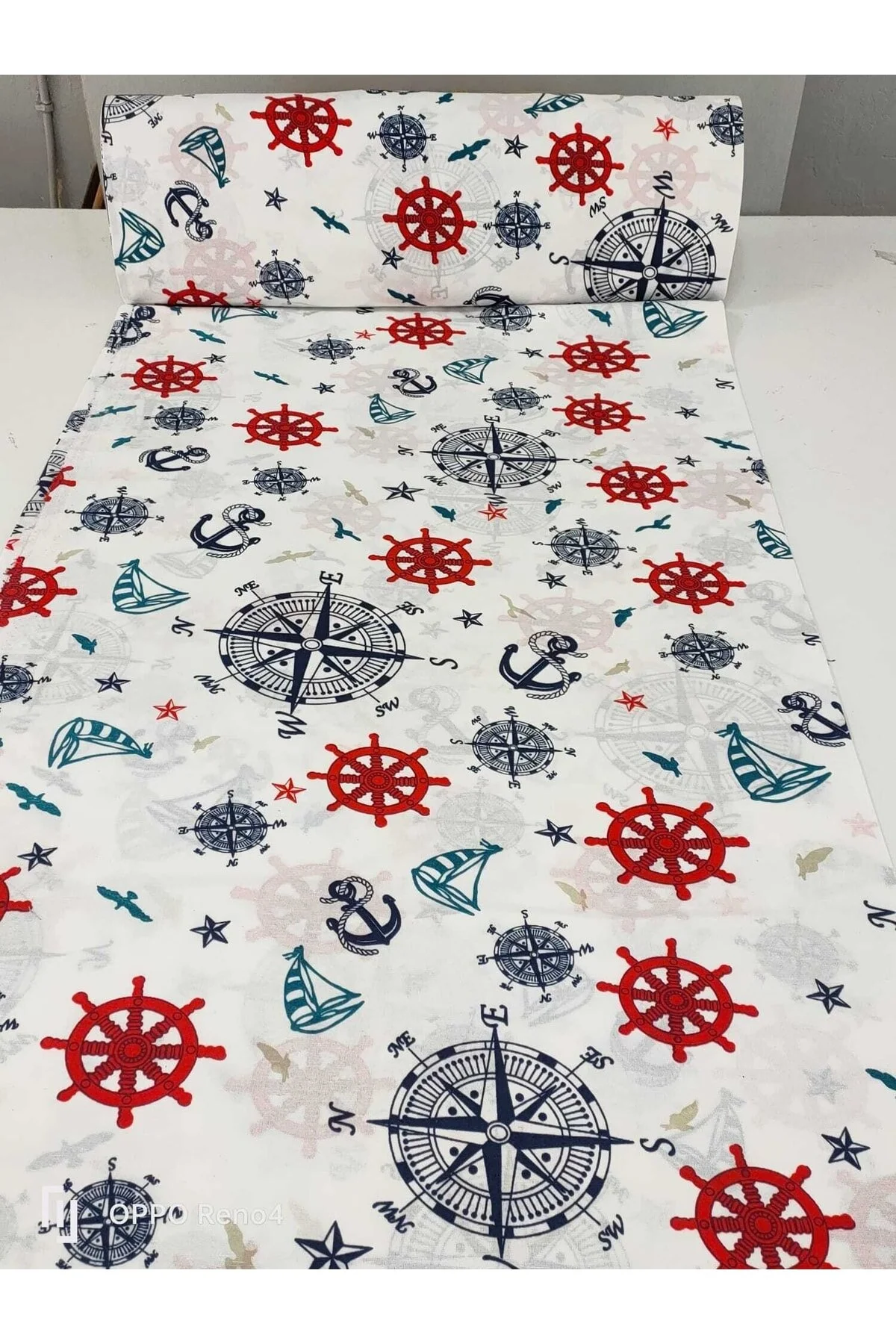 Ranforce Metrelik, Nevresimlik Kumaş - 100x240 Pusula