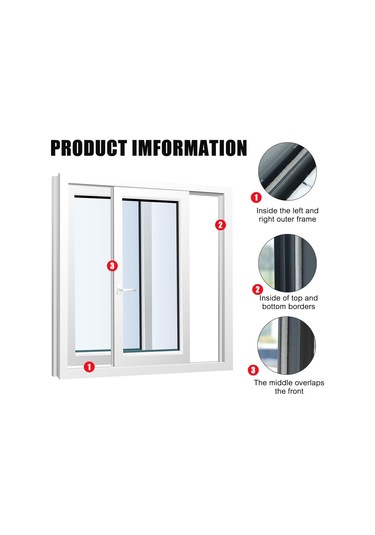 Beyaz 1 Adet Kendinden Yapışkanlı Kapı Ve Pencere Contaları