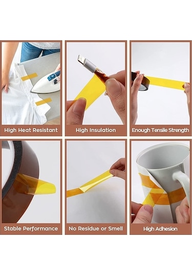 Pazly Yüksek Yapıştırıcı Yapıştırıcı Yalıtım Yalıtım Sıcaklığa Poliimid Koruma Kartı Isıya Isı Dayanıklı Baskı Bant Bandı Bandı 3d 30mm Yd