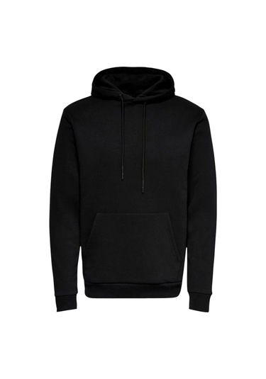 Only Erkek Kapüşonlu Sweatshirt Sİyah