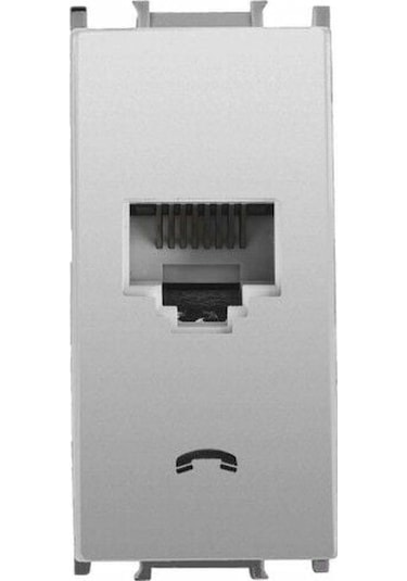 Panasonic Modüler Metalik Beyaz Nümeris Telefon Prizi Cat-3 Altlık+kapak 1m - Wvtt14024mw-tr