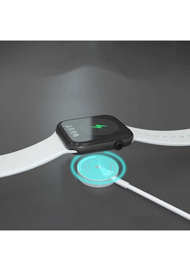 Watch Akıllı Saat Usb Şarj Kablosu Wireless Beyaz