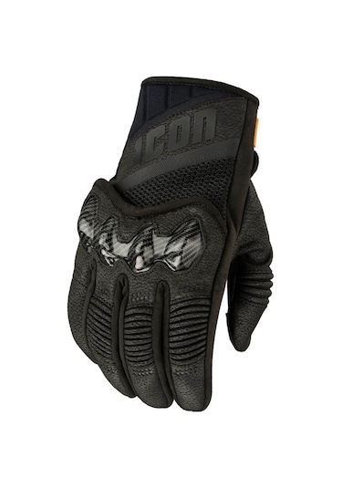 Icon Contra 3 Korumalı Motosiklet Eldiveni Siyah