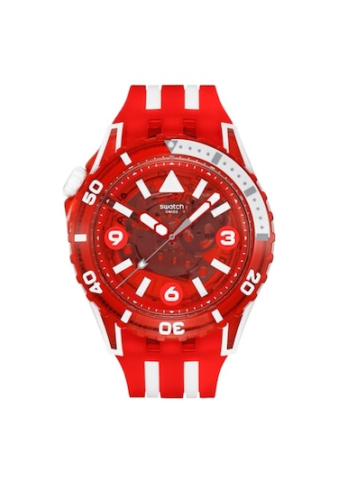 Swatch Sscu09r100 Lion's Mane Erkek Kol Saati Kırmızı