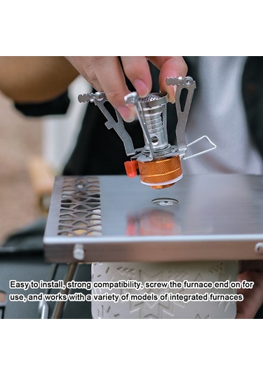 Geeksen Açık Düz Gaz Tankı Katlanır Masa Paslanmaz Çelik Gaz Tankı Katlanır Masa Taşınabilir Mini Kamp Çay Masası Çok Amaçlı Ekleme Barbekü Masası Kamp Aksesuarları Taşınabilir S Çok Renkli