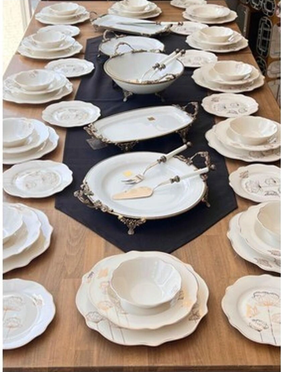 Yemek Takımı Faralya 58 Parça 12 Kişilik Süt Beyazı