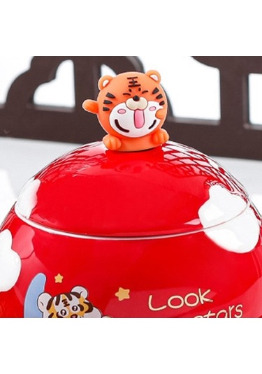 Createtech Homyl Renkli Kahve Kupa Bardaklar Kahvaltı Suyu Kırmızı Kırmızı/ Kırmızı