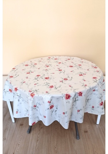 Altı Astarlı Yuvarlak Muşamba Masa Örtüsü -140 Cm Çap-elg5