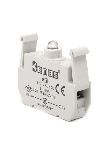 Emas B6 Kırmızı-24vac/dc,buton Lamba