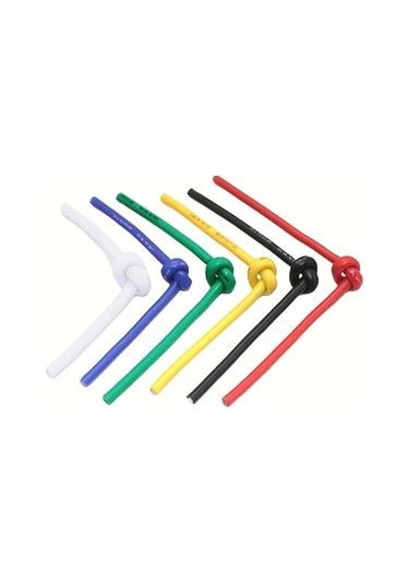 Meridiangoods 16-24awg 5 Renkli 25m Kalaylı Bakır Silikon Kablo Dıy Elektrik Projeleri Diğer