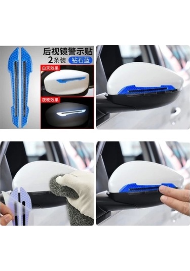 Araba Aynası Koruyucu Reflektörlü Şerit Çok Renkli