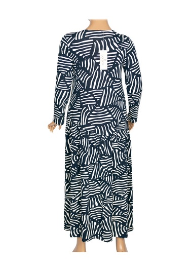 Barem Kadın Funda Belden Basene Büzgülü Penye Lacivert Elbise D56 Lacivert