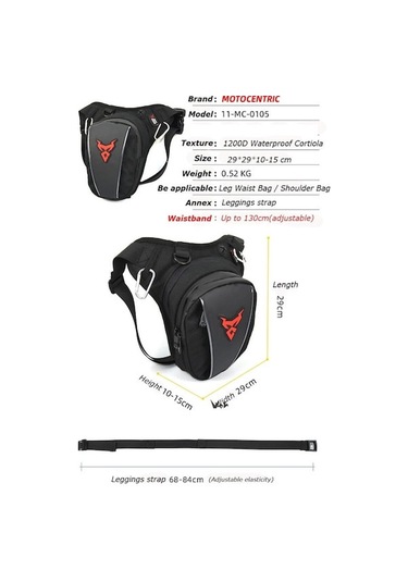 Xiyyadms Dayanıklı Motosiklet Çantası: Bel, Bacak Ve Omuz İçin Pratik Taşıma Çözümü