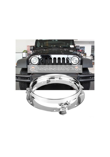 Xiyyadms 7 İnç Çelik Far Tutucu - Jeep Wrangler, Bj40 Ve Motosikletler İçin Dayanıklı, Titreme Azaltıcı Universal Montaj Braketi