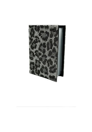 Oasis Life Siyah Leopar Taşlı Ruhsat Kılıf Kabı