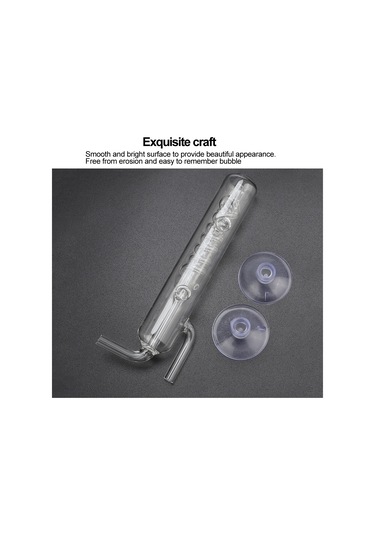 Moveevo Akvaryum Co2 Baloncuk Sayaç - Kristal Cam Spiral Dışarıdaki Su Bitkileri Tankı İzleme Aleti, Asit-üç Alkaline Dayanıklı, Sabit Emici Çemberli