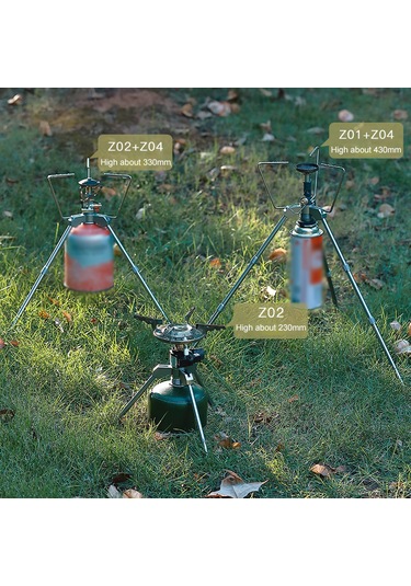 Neevoyu Kamp Ocağı Uzatma Çubuğu - 3 Adet Alüminyum Kaymaz Ayaklık Gümüş