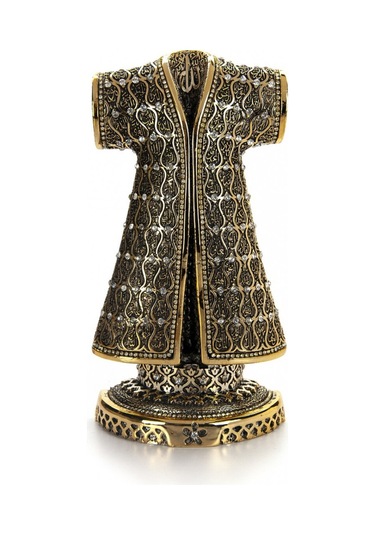 Lebron Esmaül Hüsna İşlemeli Kristal Taşlı Kaftan Altın Renk