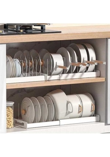 Dancemonkey Genişletilebilir Tezgah Raf - Beyaz01 Altın Altın