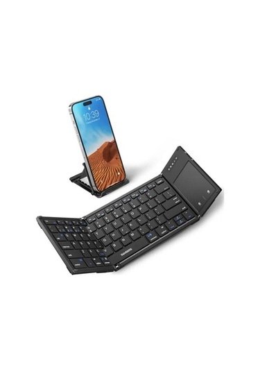 Samsers Dokunmatik Yüzeyli Katlanabilir Bluetooth Klavye Black-62873