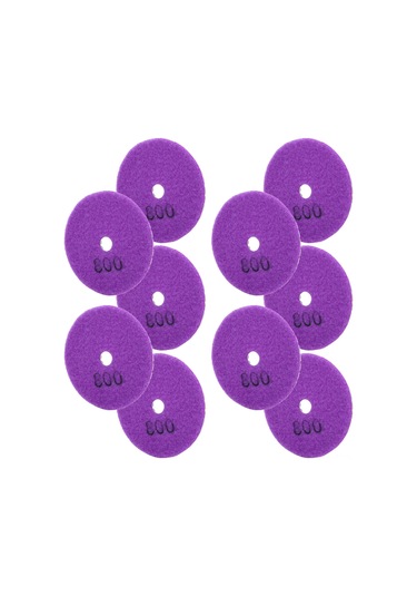 Lemestar 3 İnç Beyaz Taş Pürüzsüzleştirme Diski 800 Tane , Mermer-beton Seramik Polisaj İçin, 10 Adet Paket