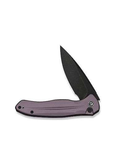 Civivi Button Lock Kitefin Purple Aluminum Handle Black Stonewashed 14c28n Blade Kamp Çakı Mor