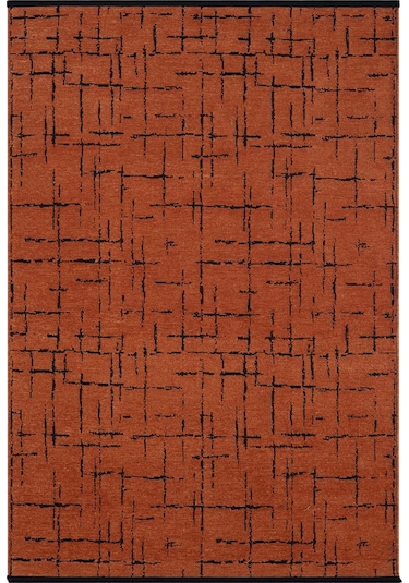 Çam Halı Bodrum Bdr 118 Kiremit Özel Latex Kaymaz Tabanlı Kilim