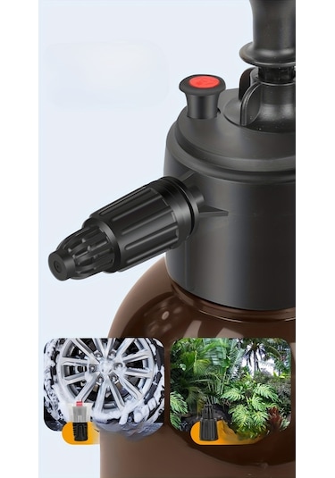 Tcherchı 2 L El Tipi Yüksek Basınçlı Plastik Bahçe Sulama Kabı Siyah