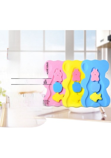 Moveevo Yeni Doğan Bebekler İçin Kalın 5.5 Cm Anti Kayma Sponge Banyo Matı - Hızlı Kargo, Konforlu Ve Dayanıklı Mavi Renk