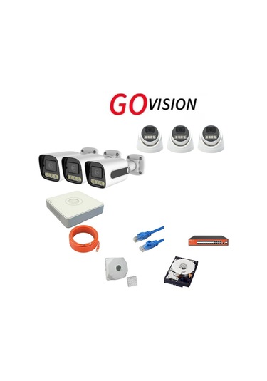 6'lı 4mp 4k Ultra Hd Ip Güvenlik Kamera Seti Gece Görüşlü, Dış Mekan Uyumlu -118224