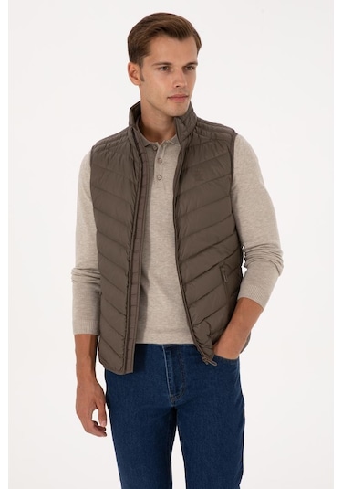 U.s. Polo Assn. Slim Fit Erkek Yelek 2246365 Vizon