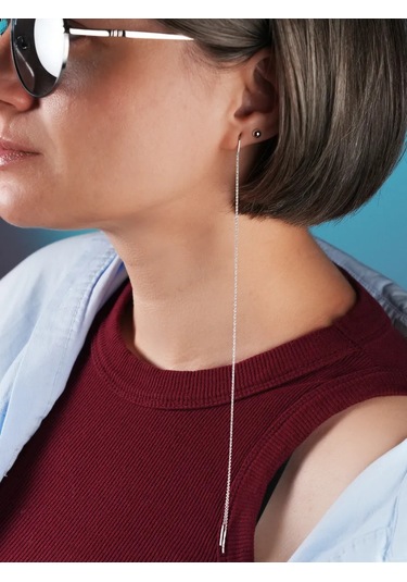 Lucente 925 Ayar Gümüş Uzun Mono Küp 437791132 Gümüş