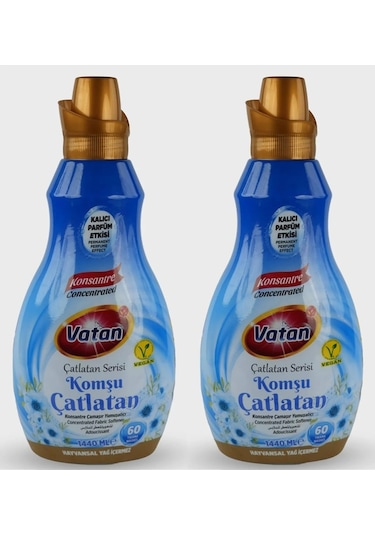 Vatan Komşu Çatlatan Konsantre Yumuşatıcı 60 Yıkama 2 x 1440 ML