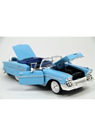 Motormax 1958 Chevrolet Impala Mavi 1/24 Model Araba