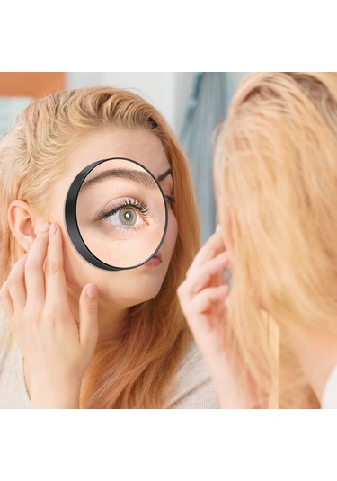 20x Büyüteçli Makyaj Aynası Seti 3,5 İnç Cep Vantuzlu İçinde Diğer