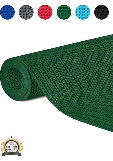 Kaydırmaz Yeşil Yıldız Yolluk Paspas En:90cm