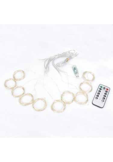 Jms Kongdii Mavi 3 M Led Işıklar Uzaktan Kumanda Usb Perde Peri Işıklar Led 3mx1m Mavi