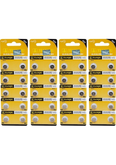 Tianqiu AG3 LR41H/392A Alkalin Düğme Pil 10 x 4'lü