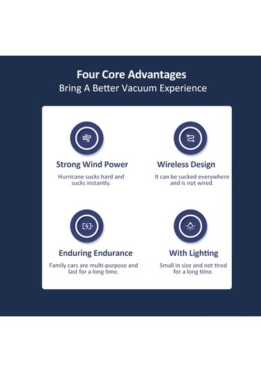 Xindoker Yüksek Hızda Motorlu, 4000pa Emiş Gücüne Sahip 3 Ü 1 Arada Mini B Tipi Araç Süpürgesi, Led Işıklı Ve Çok Fonksiyonlu