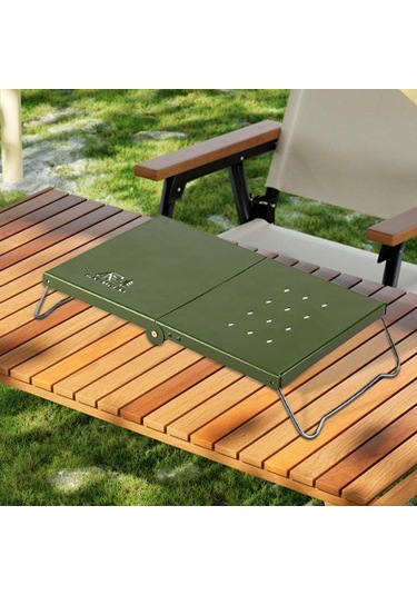 Dolıty Mini Kamp Masası Çok Amaçlı Yan Masa Açık Yeşil Yeşil Çok Renkli