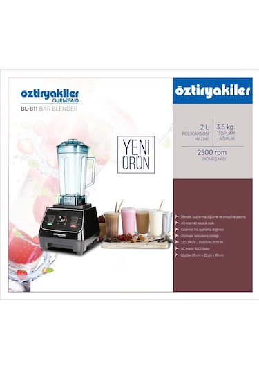 Öztiryakiler Gurmeaid BL-811 Bar 1500 W Blender